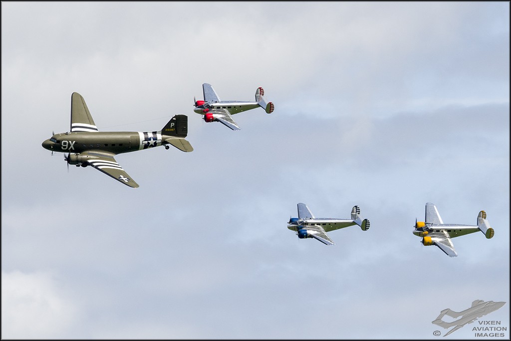 Classic Formation C-47 and Beech 18s 