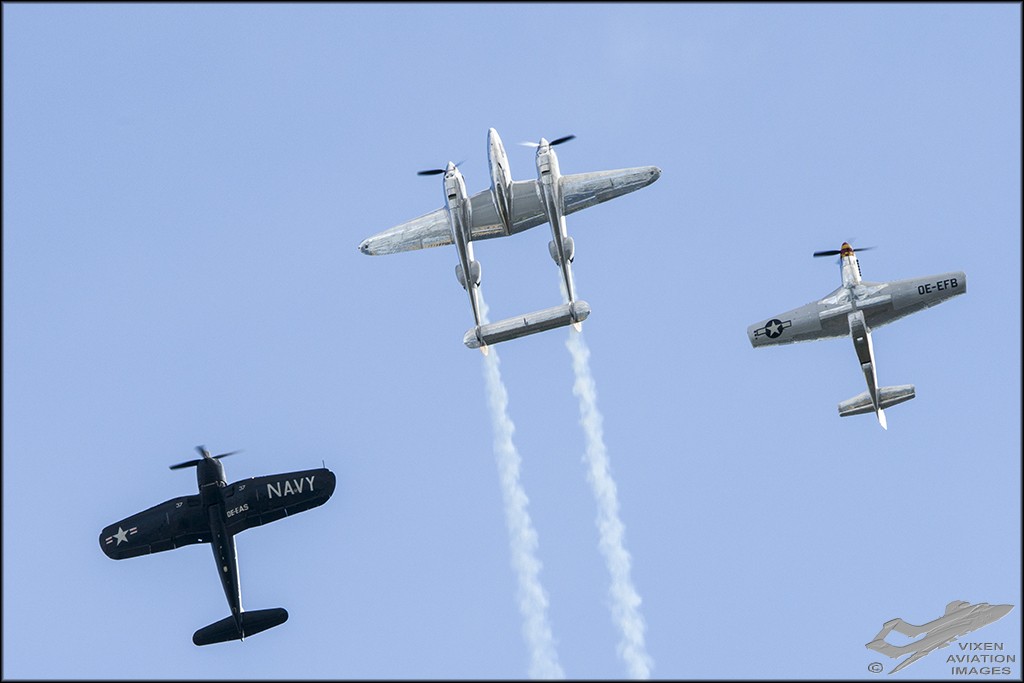 The Red Bulls - P-38, F4U and P-51D 