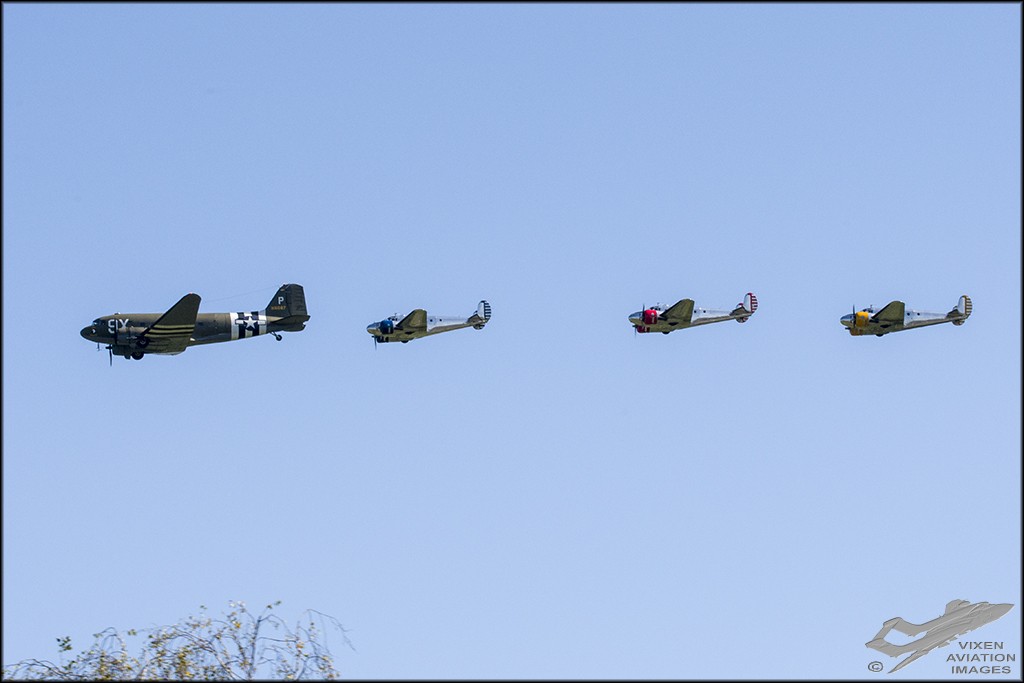 Classic Formation C-47 and Beech 18s 
