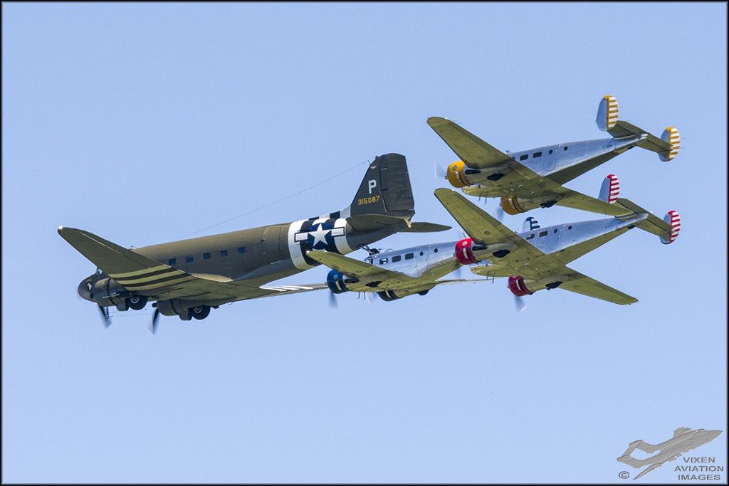 Classic Formation C-47 and Beech 18s 
